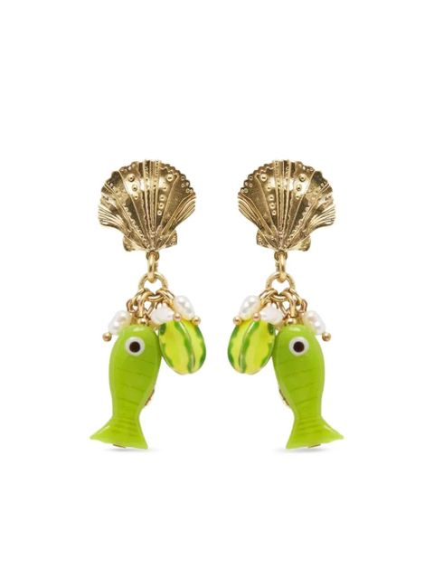 ALEMAIS shell fish bijoux earrings - Gold - zdjęcie produktu nr 1