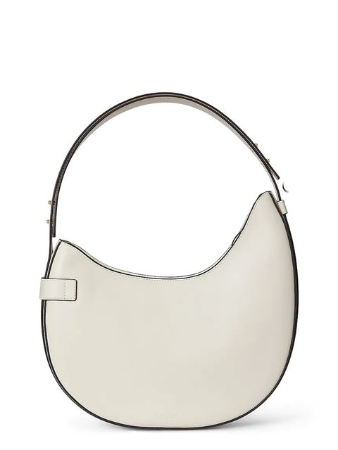 Lauren Ralph Lauren torebka skórzana kolor beżowy 431980156