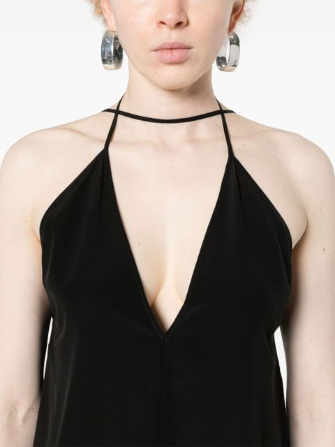 TOTEME V-neck spaghetti-straps top - Black