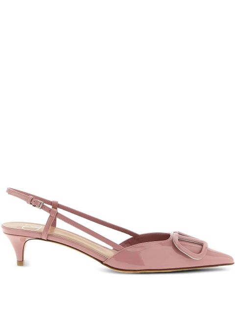 Valentino Garavani 40mm Vlogo pointed slingback pumps - Pink - zdjęcie produktu nr 1