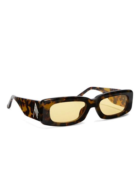 The Attico Mini Marfa rectangle-frame sunglasses - Brown - zdjęcie produktu nr 1