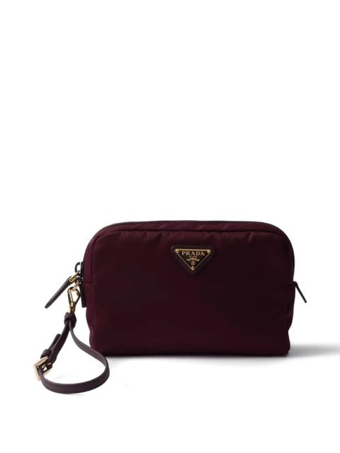 Prada triangle-logo makeup bag - Brown - zdjęcie produktu nr 1