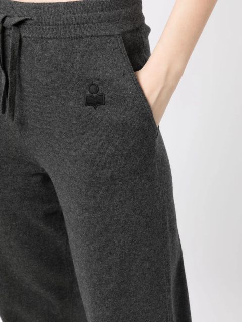 MARANT ÉTOILE Kira drawstring-waist knitted trousers - Grey