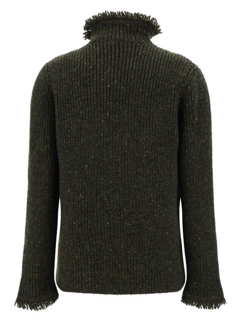 Burberry fringed-edge sweater - Green