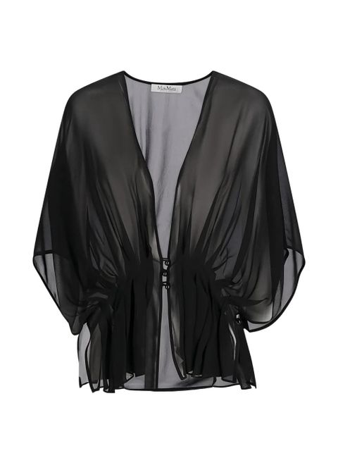 Max Mara v-neck button coat - Black - zdjęcie produktu nr 1