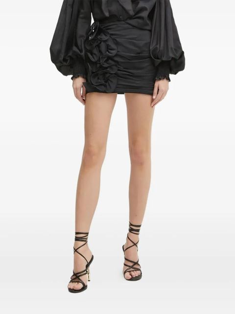 Charo Ruiz Ibiza ruffled gathered mini skirt - Black - zdjęcie produktu nr 1