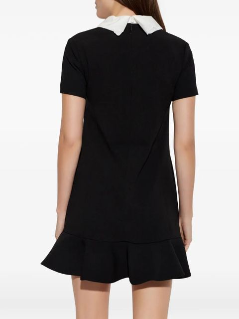 Self-Portrait ruffled bow mini dress - Black