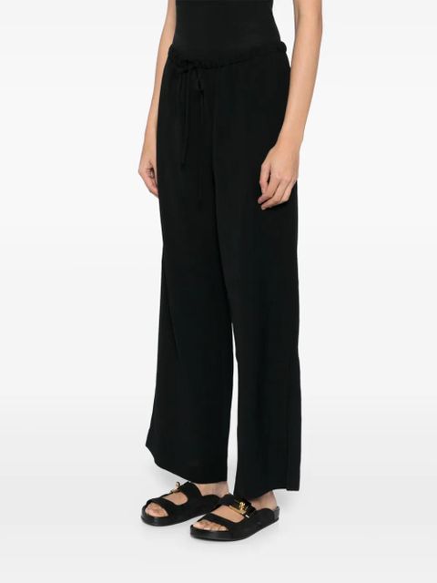 TOTEME striped drawstring trousers - Black