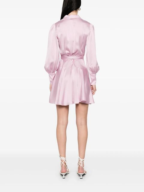 ZIMMERMANN silk wrap mini dress - Pink