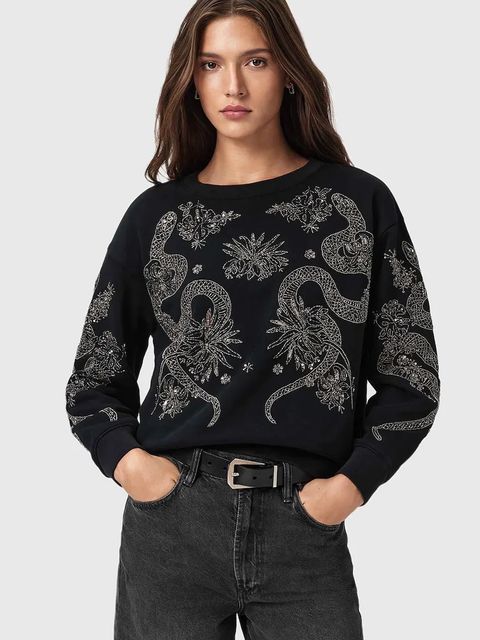 AllSaints sweter damski kolor czarny W146JD - zdjęcie produktu nr 1