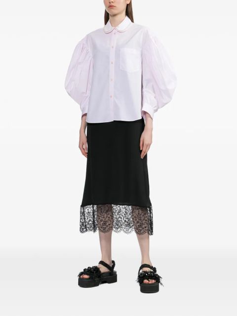 Simone Rocha embellished draped-sleeves shirt - Pink - zdjęcie produktu nr 2
