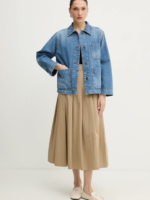 Weekend Max Mara spódnica ORME kolor beżowy midi rozkloszowana 2615101111600 - zdjęcie produktu nr 2