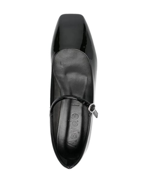 Aeyde Uma leather ballerina shoes - Black