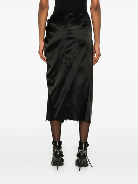 Balenciaga satin midi dress - Black