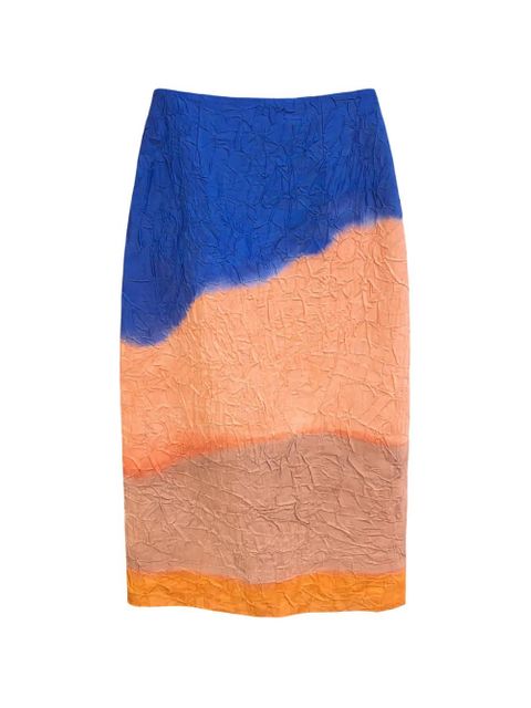 Ulla Johnson Inez satin midi pencil skirt - Orange - zdjęcie produktu nr 1