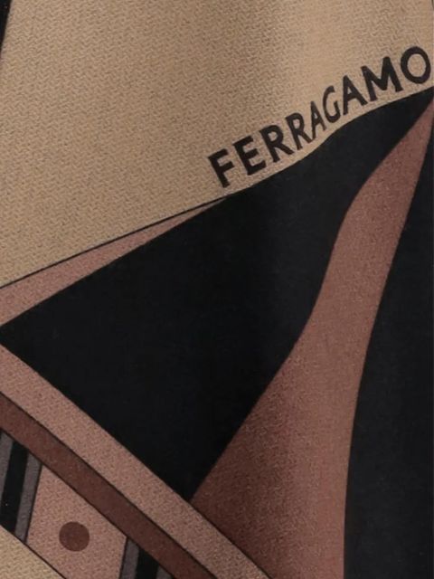 Ferragamo reversible geometric cape - Black