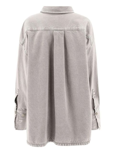 The Attico cut-out detail asymmetric collar shirt - Grey - zdjęcie produktu nr 2