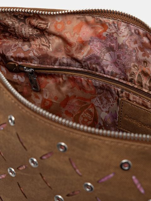 Desigual torebka YANKEE LEIRIA MINI CA kolor brązowy 25WAXPB5