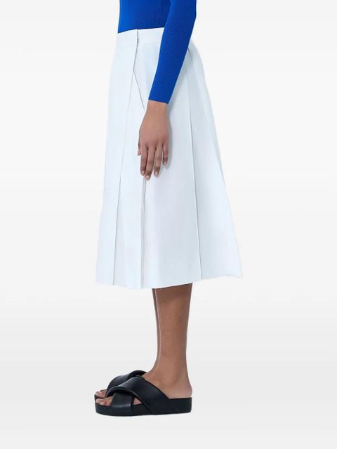 Jil Sander A-line pleated midi skirt - White - zdjęcie produktu nr 2