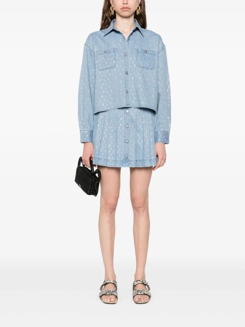 Maje cotton mini skirt - Blue - zdjęcie produktu nr 2