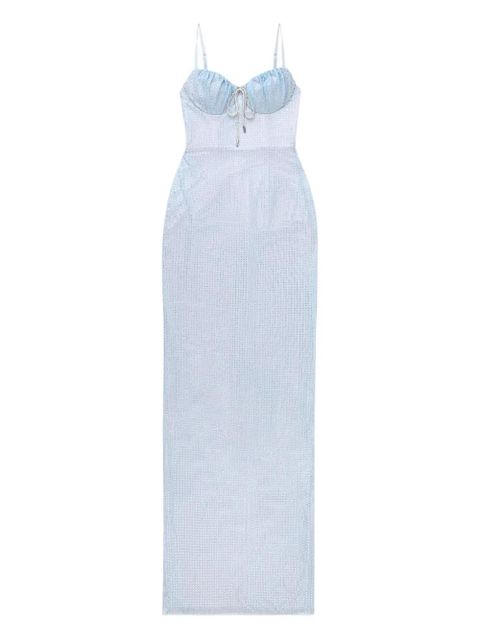 AREA hotfix-embellishment maxi dress - Blue - zdjęcie produktu nr 1
