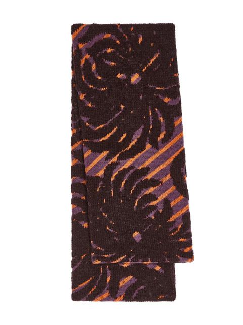 DRIES VAN NOTEN jacquard scarf - Brown - zdjęcie produktu nr 1