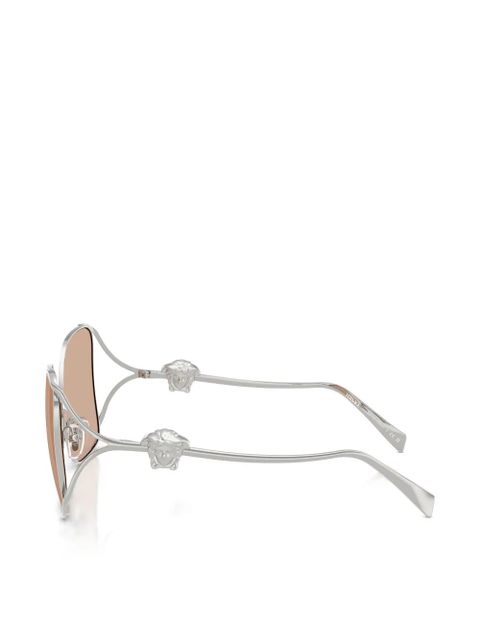 Versace Eyewear geometric logo sunglasses - Silver