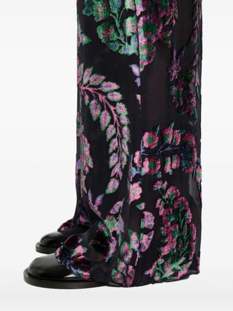 ETRO floral-print velvet pants - Black - zdjęcie produktu nr 2
