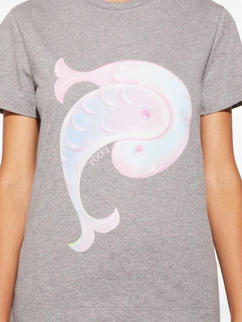 PUCCI logo-print cotton T-shirt - Grey