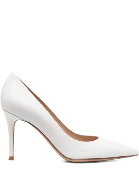 Gianvito Rossi Gianvito 85mm leather pumps - White - zdjęcie produktu nr 1