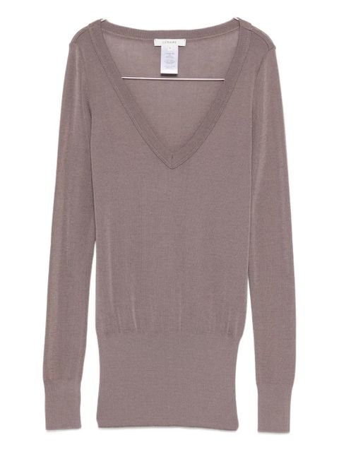LEMAIRE long-sleeve V-neck sweater - Brown - zdjęcie produktu nr 2