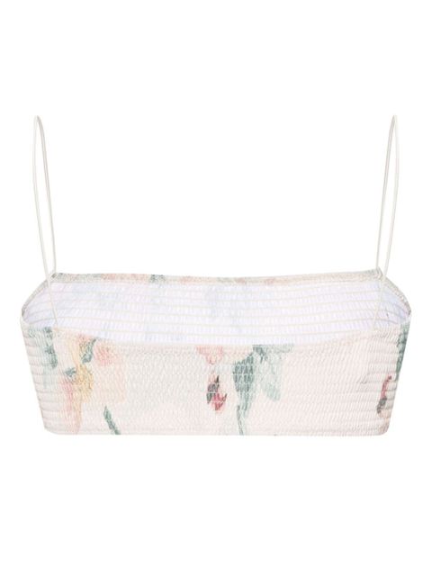 TOTEME smocked bandeau bikini top - Neutrals - zdjęcie produktu nr 2