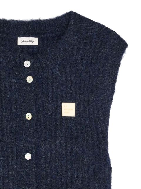 American Vintage button-up sleeveless vest - Blue