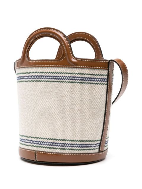 Marni Tropicalia canvas bucket bag - Neutrals