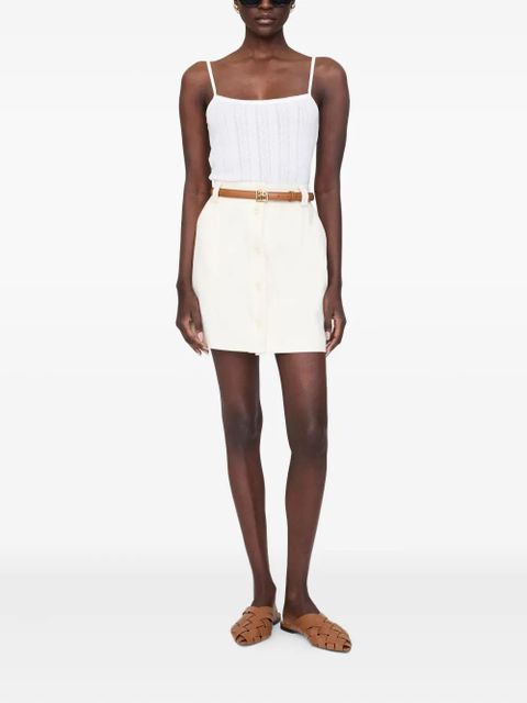ANINE BING Zaire mini skirt - White