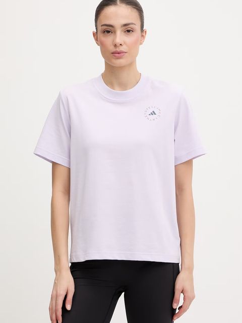 adidas by Stella McCartney t-shirt treningowy damski z bawełną - zdjęcie produktu nr 2