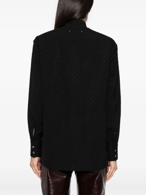 Golden Goose diamond-jacquard blouse - Black