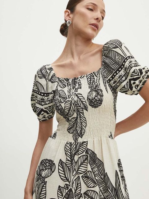 Answear.LAB sukienka kolor czarny maxi rozkloszowana