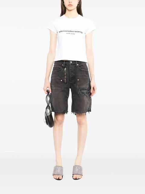 Alexander Wang Zip Mid-Rise Carpenter Shorts - Black - zdjęcie produktu nr 2