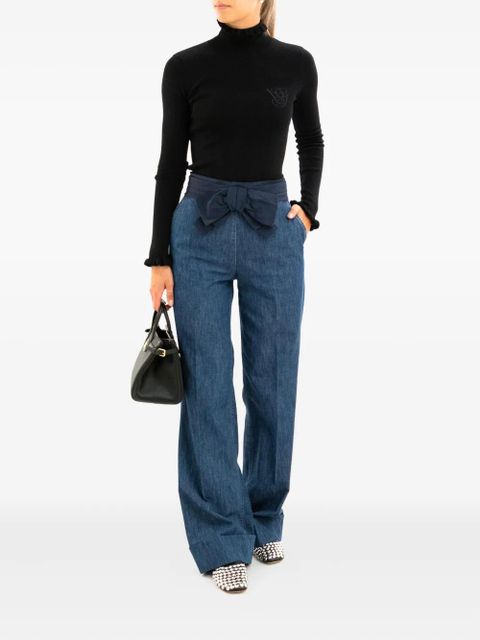 Valentino Garavani bow-detail jeans - Blue - zdjęcie produktu nr 2