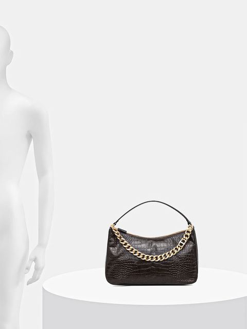 Twinset torebka skórzana kolor brązowy 252TD8252