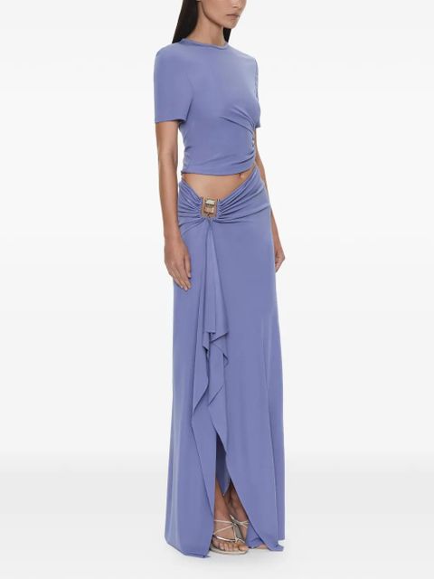 Christopher Esber buckle cascade maxi skirt - Purple - zdjęcie produktu nr 2