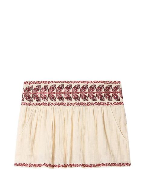 MARANT ÉTOILE Picadilia embroidered mini skirt - Neutrals - zdjęcie produktu nr 1