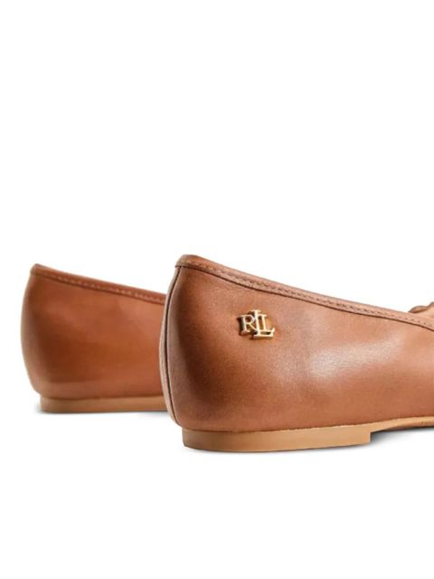 Lauren Ralph Lauren bow-embellishment ballet flats - Brown