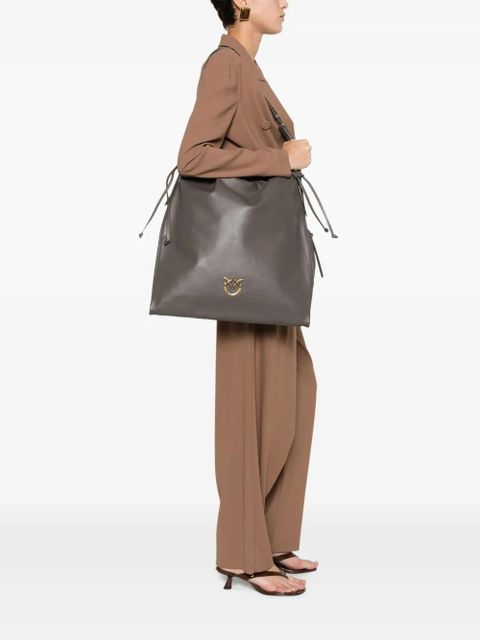 PINKO logo-plaque tote bag - Brown - zdjęcie produktu nr 2