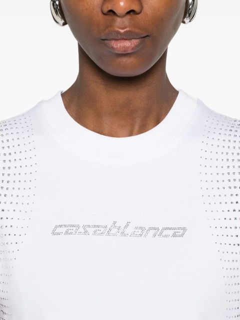 Casablanca crystal-embellishment mini dress - White