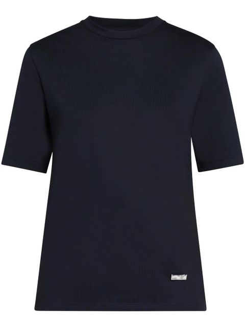 Jil Sander logo-plaque cotton T-shirt - Blue - zdjęcie produktu nr 1
