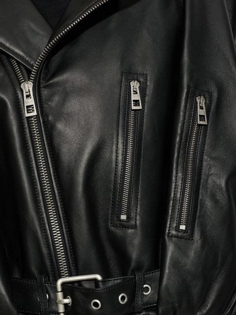 LOEWE zip-detail belted jacket - Black