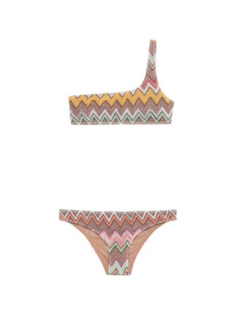 Missoni zigzag one-shoulder bikini - Brown - zdjęcie produktu nr 1