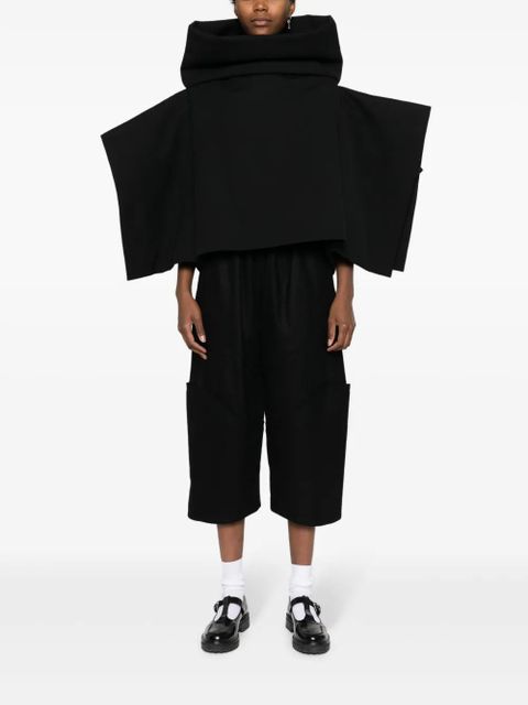 Comme Des Garçons draped wool cape - Black - zdjęcie produktu nr 2